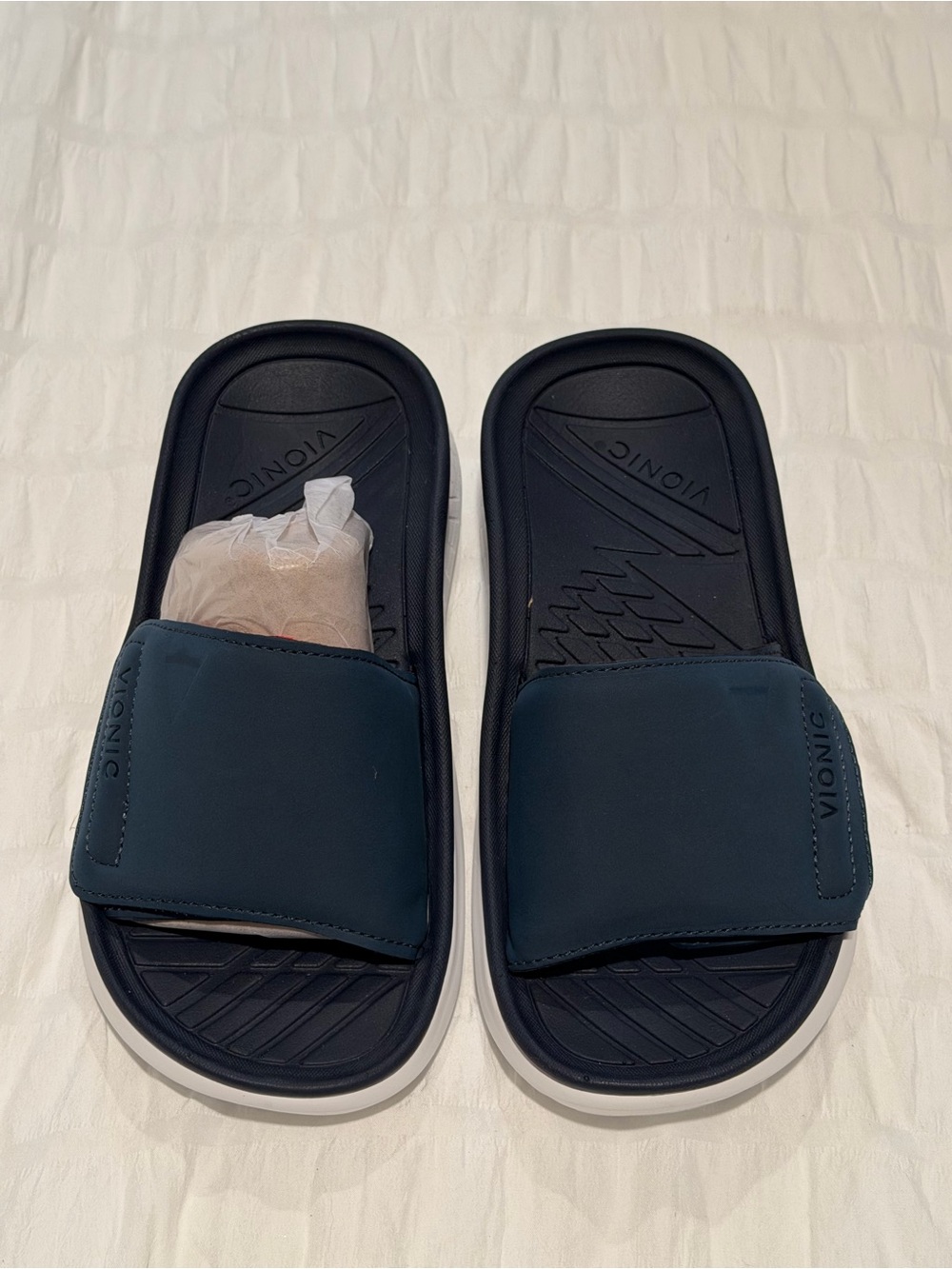 Vionic Rejuvenate Navy Recovery Slide Sandals Women’s Size 5